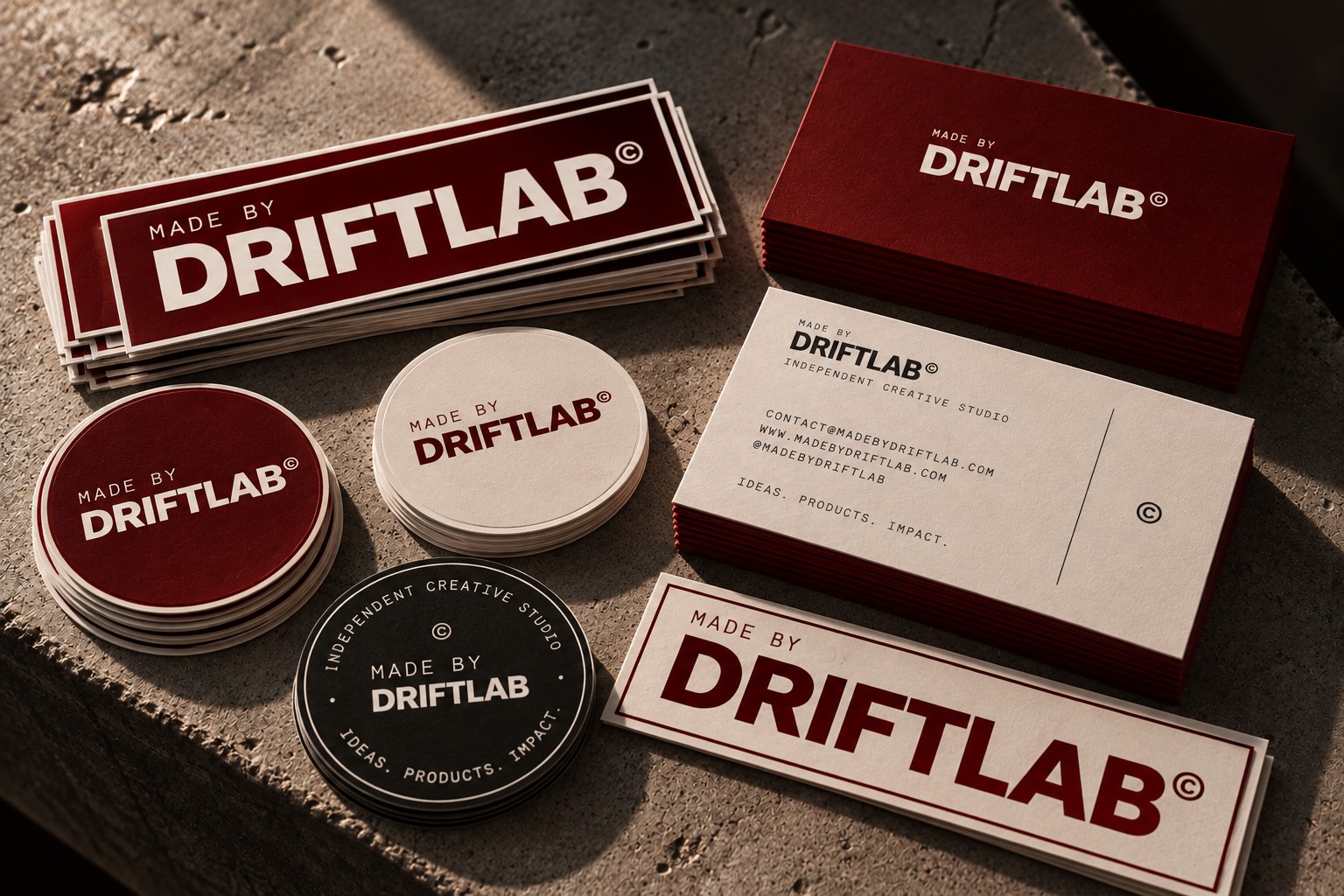 DRIFTLAB branding materials